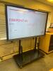 IBT - 75" 4K Interactive Android Touch Screen Display with stand - damaged panel with some pixels out on left hand side but works