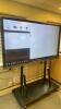 IBT - 75" 4K Interactive Android Touch Screen Display with stand - damaged panel with some pixels out on left hand side but works - 13