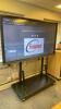 IBT - 75" 4K Interactive Android Touch Screen Display with stand - damaged panel with some pixels out on left hand side but works - 16