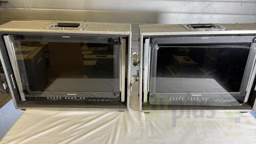 2x PANASONIC 1710 17" LCD MONITOR in flight case (2 units)