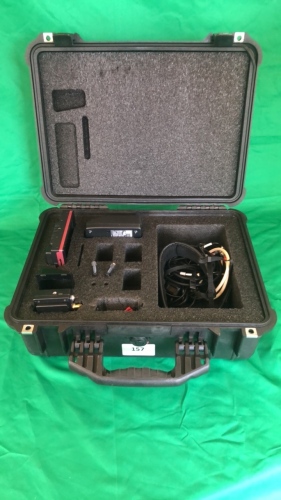 Transvideo Starlite RF Monitor with accessories contained in a Peli Case