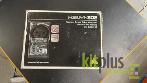 Behringer XENYX502 5-input 2 bus mixer with preamp and Brisitsh EQ