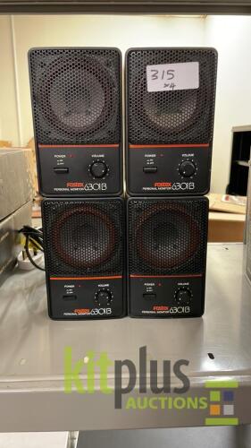 FOSTEX Personal Monitors. (Qty4) 1 x 6301B2X and 3 x 6301B3