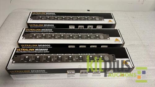 Behringer MS8000 Mic splitters, Boxed Unused (QTY3)