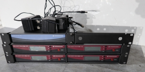 4 x Sennheiser EW100 G2 Microphone Diversity Receivers.