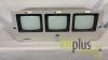 (Qty 3) Panasonic WV-5000B 5 inch B/W CRT monitors in rack - 2
