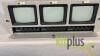 (Qty 3) Panasonic WV-5000B 5 inch B/W CRT monitors in rack - 3