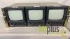 (Qty 3) Panasonic WV-5000B 5 inch B/W CRT monitors in rack - 5