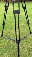 Manfrotto 504 HD Tripod head with legs, floor spreaders and pan bar in original carry bag. - 3