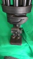 Manfrotto 504 HD Tripod head with legs, floor spreader in original carry bag. Pan handle missing. Please see lot 82 for pictures in fully extended position. - 10