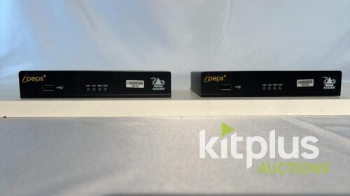 (QTY 2) Adder IPEPS-PLUS Standalone KVM-over-IP unit (digital video & USB) for remote VNC access including local console port.