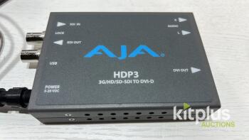 (QTY 1) AJA HDP3 3G-SDI to DVI-D and Audio Converter