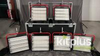 (QTY 6) Highlight 440 Fluro Lamp Kit Case inc. DMX. 4 broken tubes. - 2