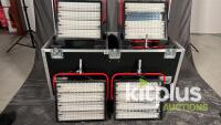 (QTY 6) Highlight 440 Fluro Lamp Kit Case inc. DMX. 4 broken tubes. - 5