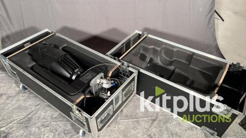 (Qty 1) VARI-LITE VL1000TS Moving spot heads in individual flight cases.