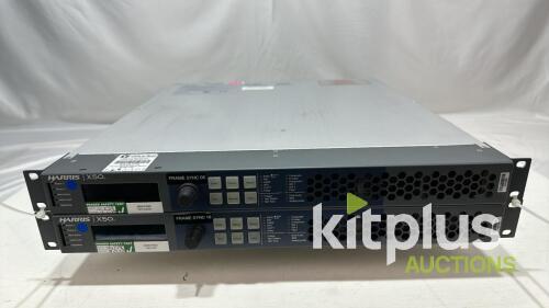 [QTY2] HARRIS X50-AV-2PS X50 Intelligent Frame Synchronizer Up/Down Cross Converter 3G/HD/SDI active options 3G and Fiber.