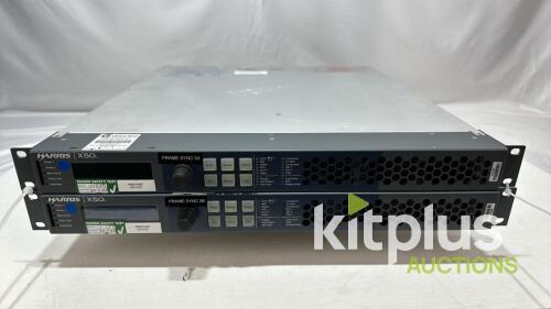 [QTY2] HARRIS X50-AV-2PS X50 Intelligent Frame Synchronizer Up/Down Cross Converter 3G/HD/SDI active options 3G and Fiber.