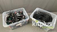 3 boxes of video and ethernet cables