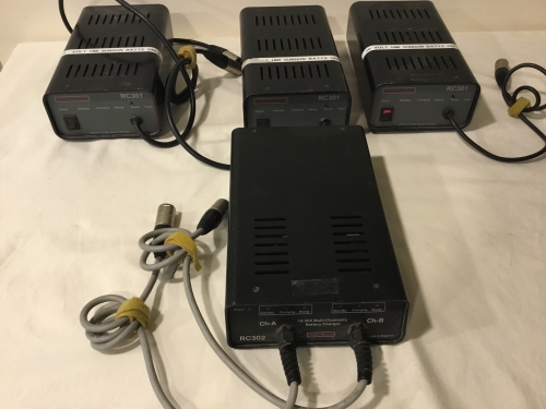 4 x Hawk-Woods 30v Chargers.