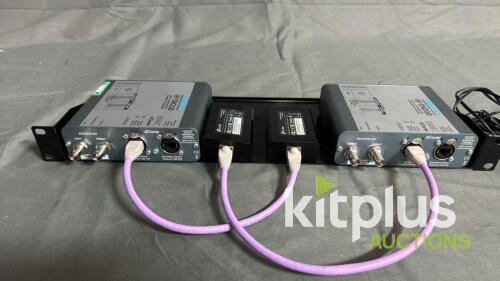 Sonifex Audiophile Dante Interface DIO10 [Qty2] mounted on rack shelf