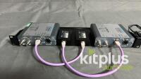Sonifex Audiophile Dante Interface DIO10 [Qty2] mounted on rack shelf