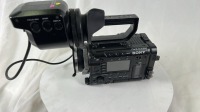 Sony PMW-F55 Broadcast Camera with DVF-EL100 Viewfinder, top handle and V-Lok battery backplate