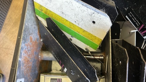 box of various size poly holders , circa 7x