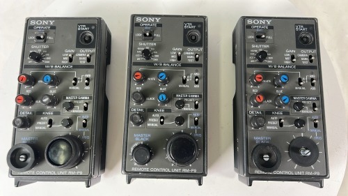 3 x Sony RM-P9 Remote Control Unit