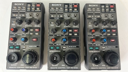 3 x Sony RM-B150 Remote Control unit