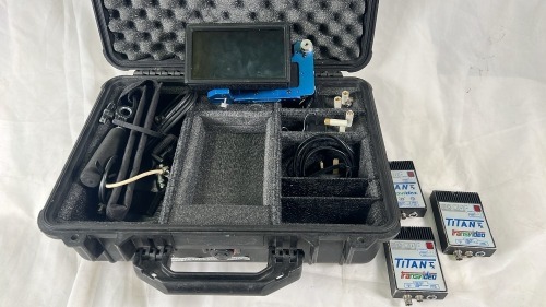 Transvideo KIT 6.5" 16:9 PAL Rainbow Monitor Bright Monitor, with tx/rx, cables, with hand grip, in peli case