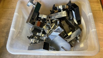 Box of butterfly frame brackets, circa 10x