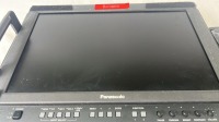 2x Panasonic BT-LH1700WE 17" Monitor with AB Battery plate, Sunshade, Screen Protector, 2x Handles, Spigot in a Blue protective carry case - 4