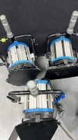 3x Arri Daylight compact 575 model L1 73770 with ARRI ballasts and leads - 3