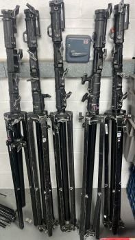 5x heavy duty three stage lighting stands