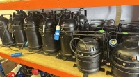 10x BLACK various/mixed  TALL and Medium  Alloy Par 64 style lights