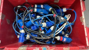 Quantity of assorted 240v 16amp flylead splitters