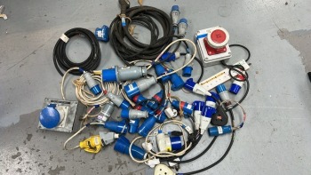 Assorted cable leads, mixed etc - condition unknown