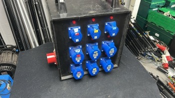 Three phase 63amp to 9x 32/16amp 240v distribution box