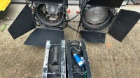 2x 2500 Sirio HMI with 2x 2.5K Strand ballasts Note: NO Lens in 1x lamp