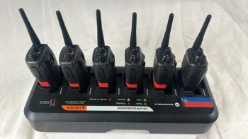 Kit of 6x Motorola DP1400 Walkie Talkie with NNTN8410A 6-way Charger