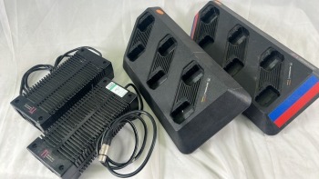 2x Motorola HTN9812C 6-way Walkie Talkie Charger with 2x PSU's