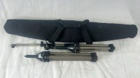 2x Small Microphone stands, 1x extension arm, in black soft bag