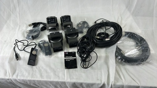 4 x Hague/Bescor (style) PH/MP01 Electronic Motorised Pan Camera Heads. Unable to ascertain true manufacturer.