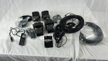 4 x Hague/Bescor (style) PH/MP01 Electronic Motorised Pan Camera Heads. Unable to ascertain true manufacturer.