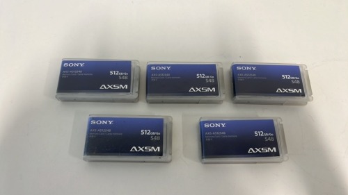 (Qty 5x) Sony AXS-A512S48 512GB/GO memory cards