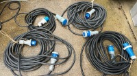 4x 63amp leads - circa 10m to15m each reel
