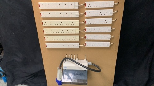 63 amp fused distribution board with 12 extension leads