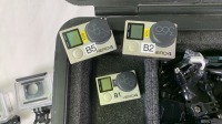 Kit of 6x GoPro with Underwater Housings and accessories in Black carry case (incomplete) - 4