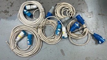 5x assorted 16amp fly leads