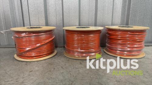 Flexible PVC Mains cable. Orange, 3183Y 1.0mm2. 300m